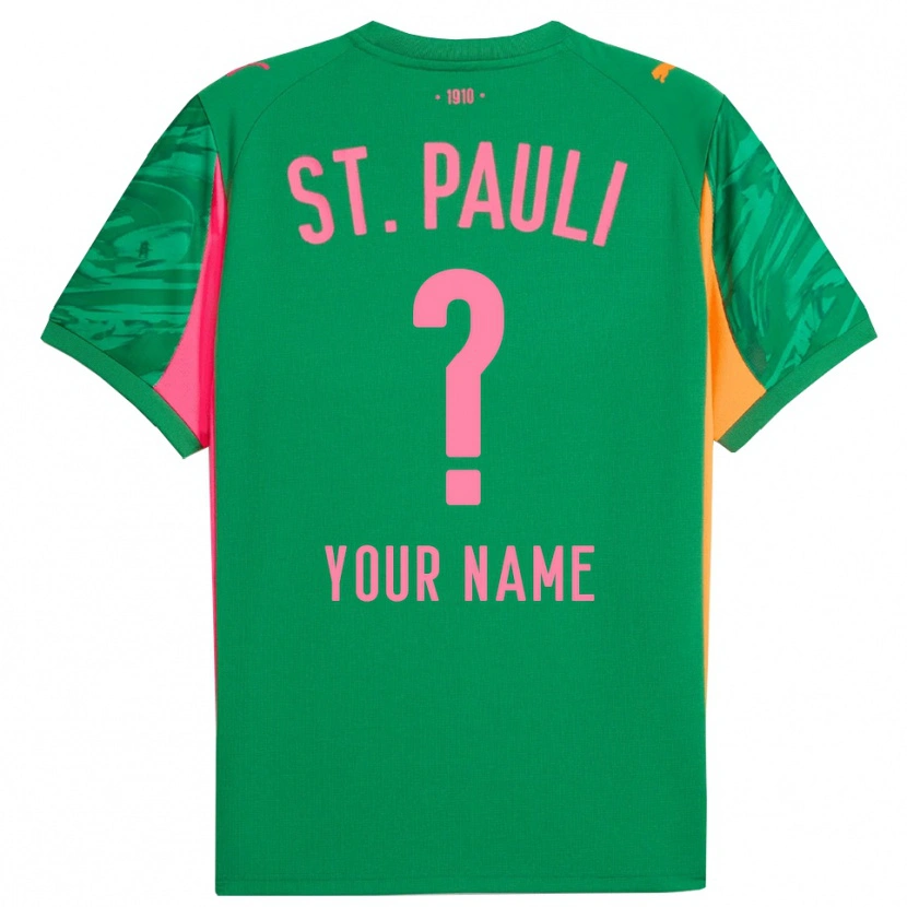 Danxen Hombre Camiseta FC St. Pauli Verde Naranja Rosa Portero Equipación 2025/26 La Camisa México