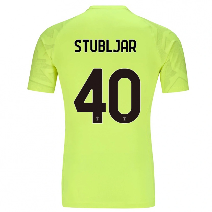 Danxen Hombre Camiseta Lovro Stubljar #40 Verde Fluorescente Portero Equipación 2025/26 La Camisa México