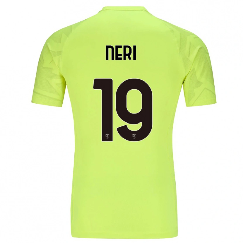 Danxen Hombre Camiseta Christian Neri #19 Verde Fluorescente Portero Equipación 2025/26 La Camisa México