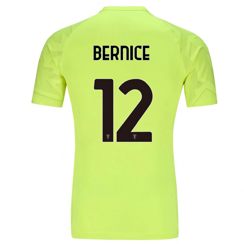 Danxen Hombre Camiseta Matteo Bernice #12 Verde Fluorescente Portero Equipación 2025/26 La Camisa México