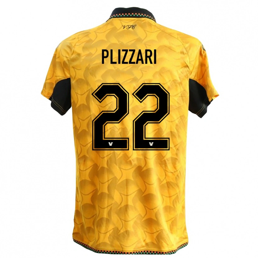 Danxen Hombre Camiseta Alessandro Plizzari #22 Amarillo Negro Portero Equipación 2025/26 La Camisa México