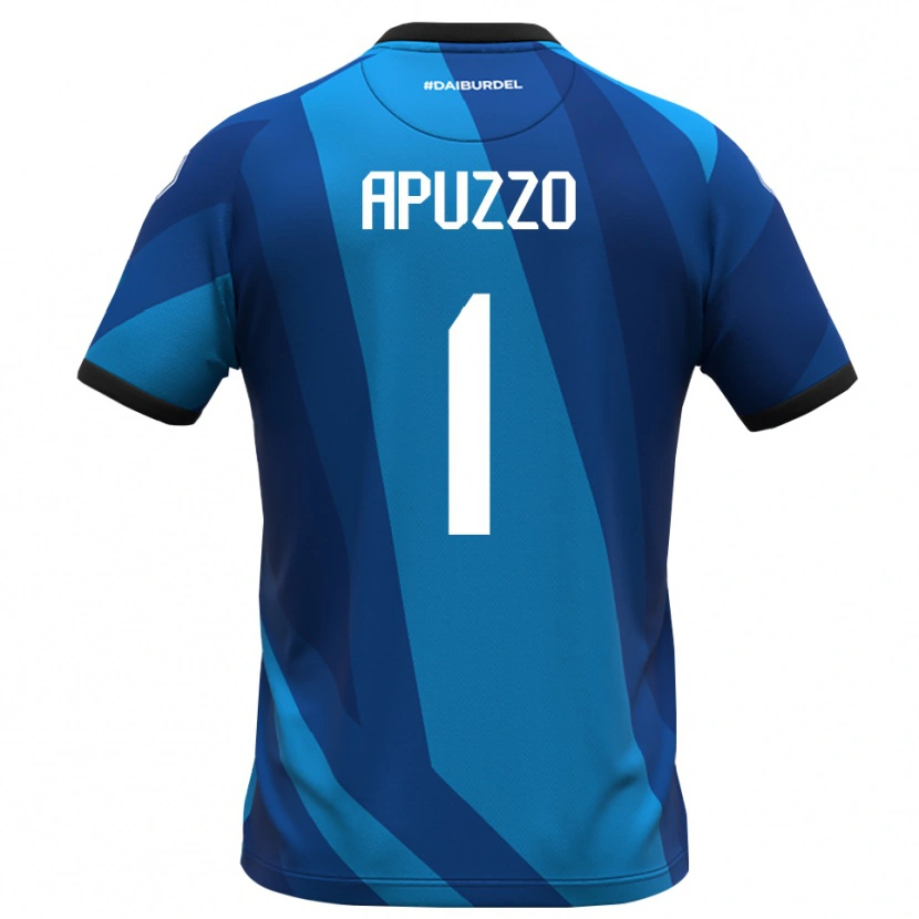 Danxen Hombre Camiseta Davide Apuzzo #1 Azul Real Naranja Portero Equipación 2025/26 La Camisa México
