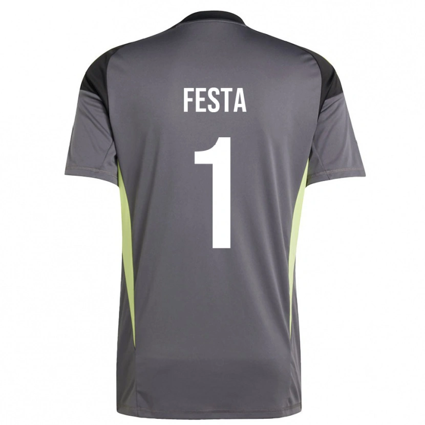 Danxen Hombre Camiseta Marco Festa #1 Gris Tenue Portero Equipación 2025/26 La Camisa México