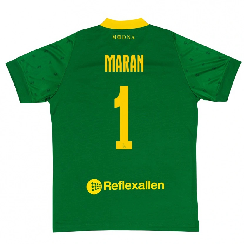 Danxen Hombre Camiseta Andrea Maran #1 Verde Amarillo Portero Equipación 2025/26 La Camisa México