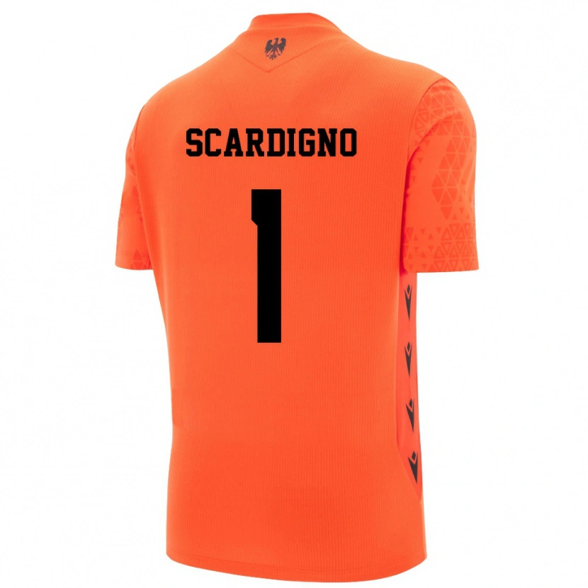 Danxen Hombre Camiseta Nicholas Scardigno #1 Naranja Oscuro Negro Portero Equipación 2025/26 La Camisa México