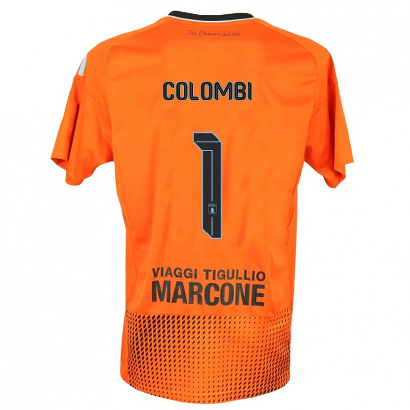 Danxen Hombre Camiseta Simone Colombi #1 Naranja Oscuro Azul Portero Equipación 2025/26 La Camisa México