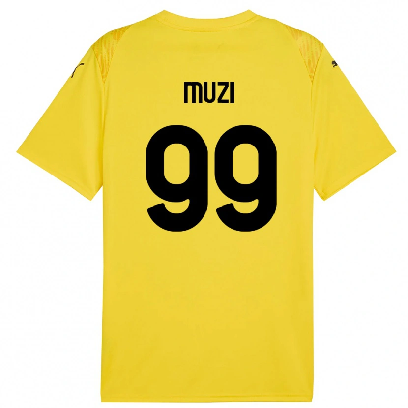 Danxen Hombre Camiseta Christian Muzi #99 Amarillo Negro Portero Equipación 2025/26 La Camisa México