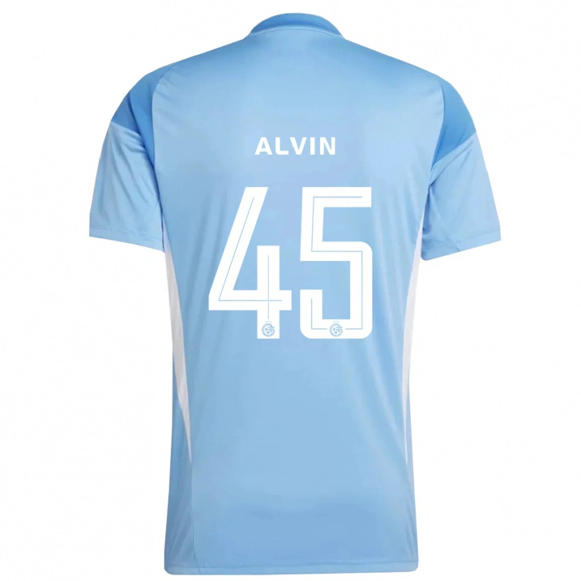 Danxen Hombre Camiseta Glenn Alvin #45 Azul Claro Blanco Portero Equipación 2025/26 La Camisa México