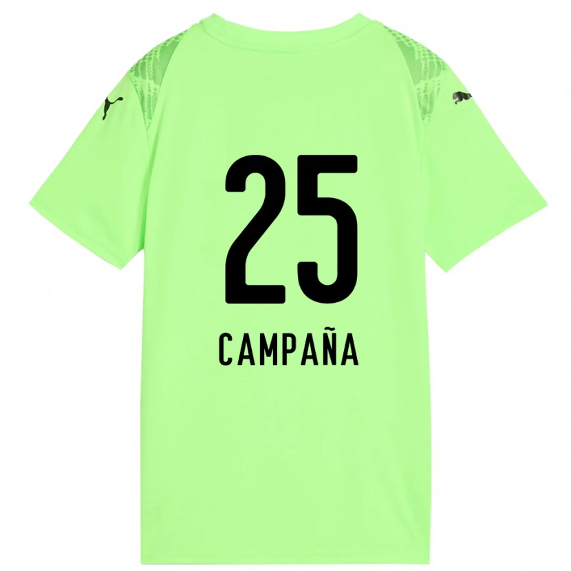 Danxen Hombre Camiseta Martín Campaña #25 Verde Pálido Negro Portero Equipación 2025/26 La Camisa México