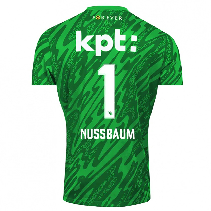 Danxen Hombre Camiseta Ramon Nussbaum #1 Verde Blanco Portero Equipación 2025/26 La Camisa México