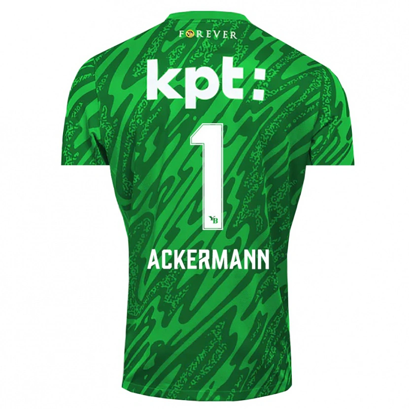 Danxen Hombre Camiseta Jara Ackermann #1 Verde Blanco Portero Equipación 2025/26 La Camisa México