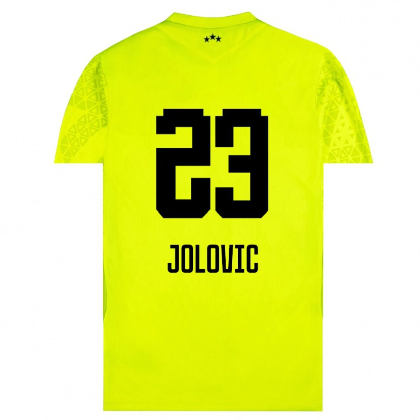 Danxen Hombre Camiseta Bogdan Jolovic #23 Verde Amarillo Negro Portero Equipación 2025/26 La Camisa México