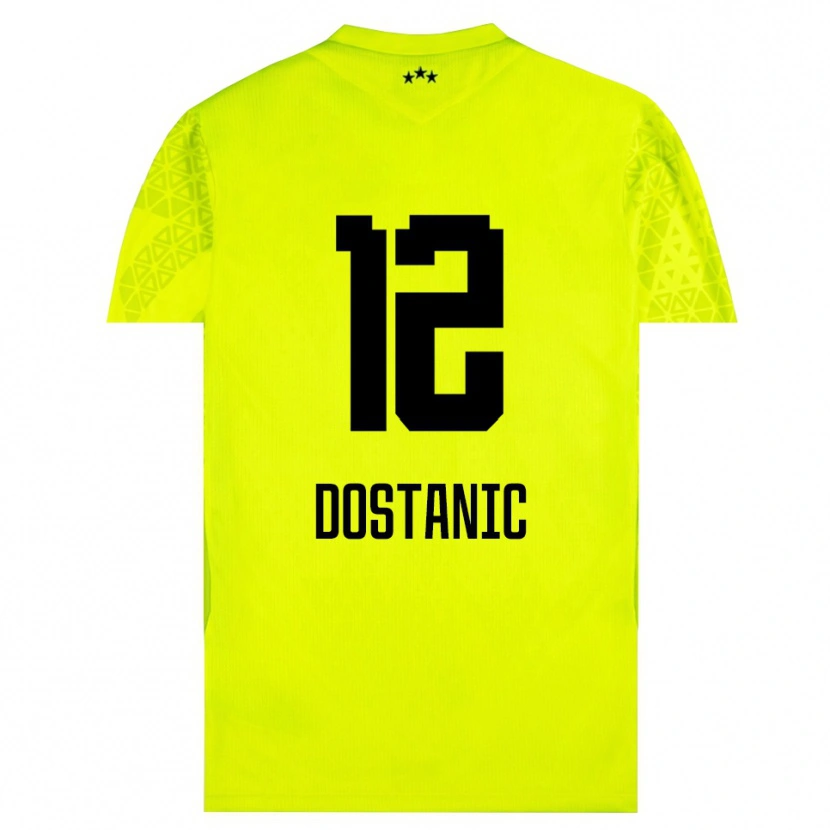 Danxen Hombre Camiseta Filip Dostanic #12 Verde Amarillo Negro Portero Equipación 2025/26 La Camisa México