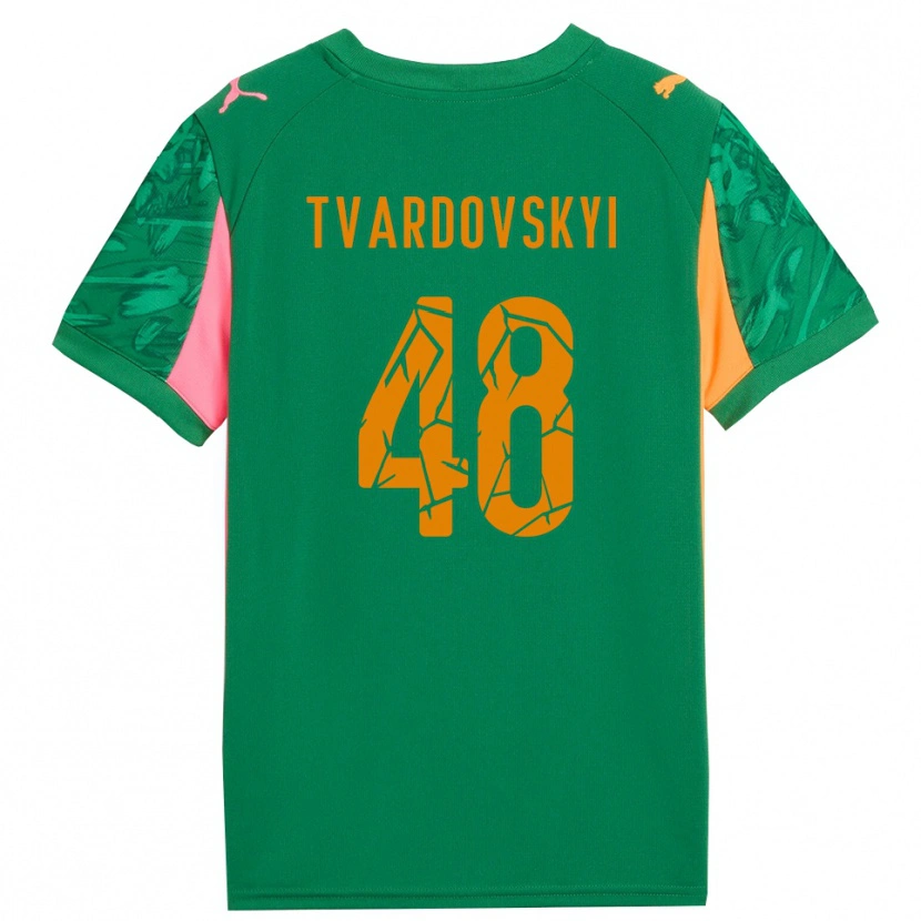 Danxen Hombre Camiseta Denys Tvardovskyi #48 Verde Naranja Rosa Portero Equipación 2025/26 La Camisa México