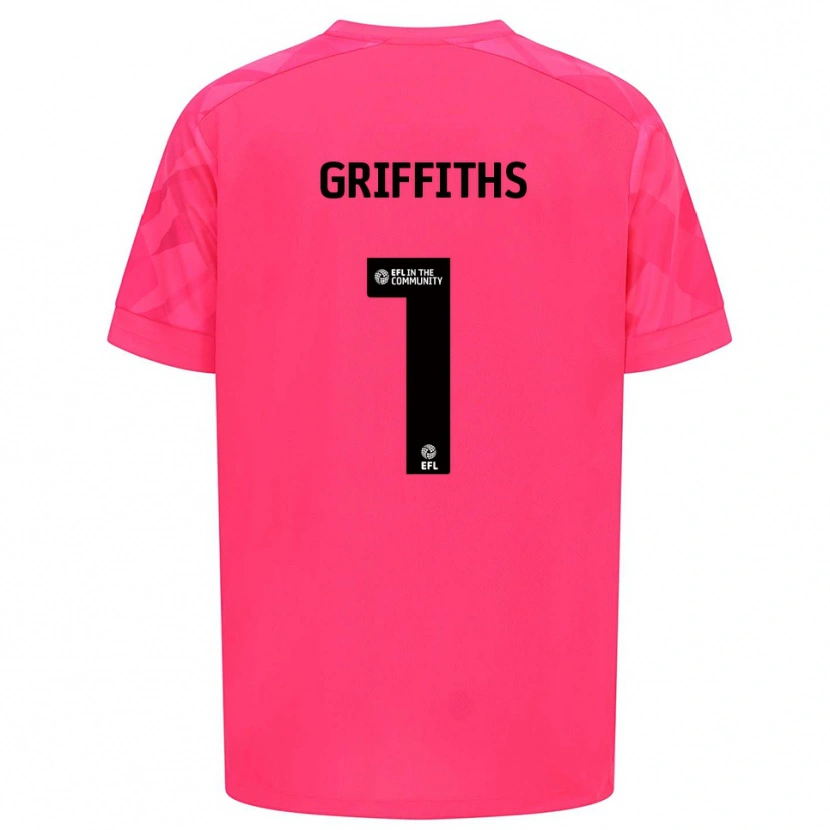 Danxen Hombre Camiseta Ewan Griffiths #1 Rosa Rosa Portero Equipación 2025/26 La Camisa México
