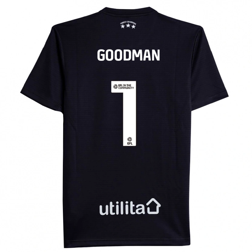 Danxen Hombre Camiseta Owen Goodman #1 Blanco Negro Portero Equipación 2025/26 La Camisa México