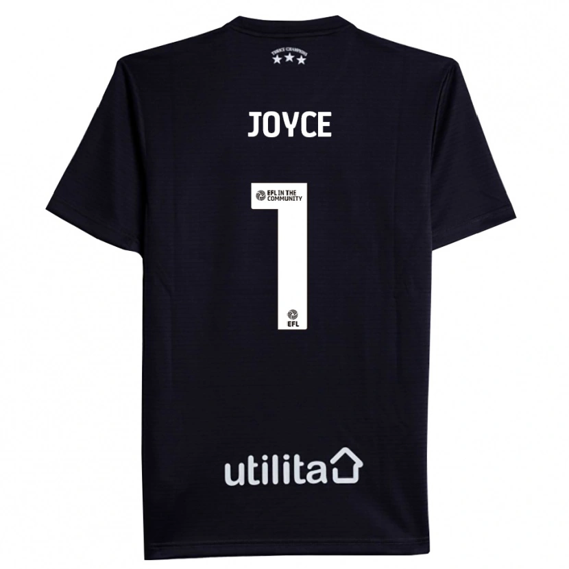 Danxen Hombre Camiseta Lauren Joyce #1 Blanco Negro Portero Equipación 2025/26 La Camisa México