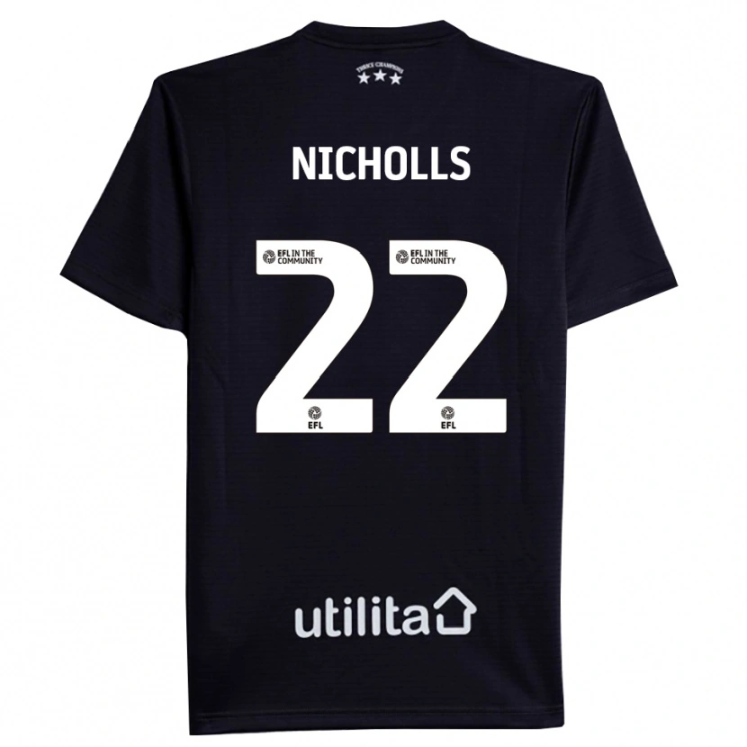Danxen Hombre Camiseta Lee Nicholls #22 Blanco Negro Portero Equipación 2025/26 La Camisa México