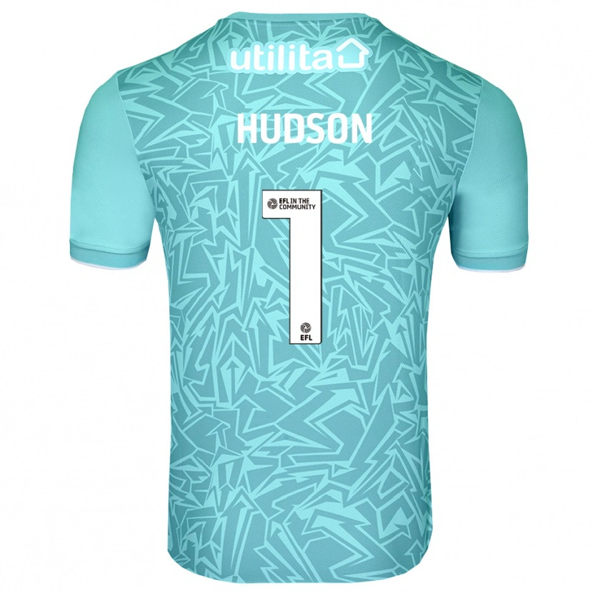 Danxen Hombre Camiseta Sarah Hudson #1 Azul Claro Portero Equipación 2025/26 La Camisa México