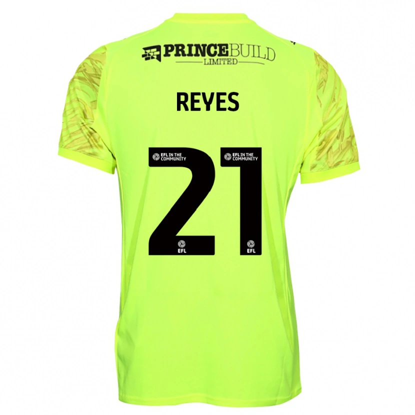 Danxen Hombre Camiseta Vicente Reyes #21 Negro Verde Fluorescente Portero Equipación 2025/26 La Camisa México