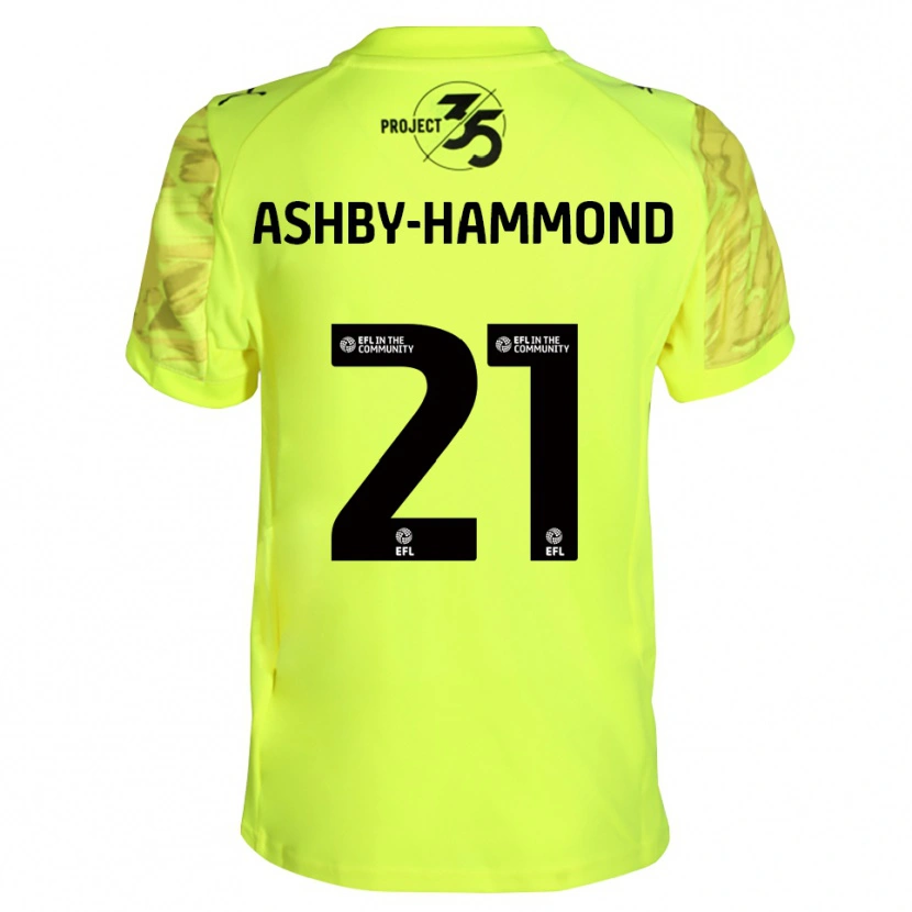 Danxen Hombre Camiseta Luca Ashby-Hammond #21 Negro Verde Fluorescente Portero Equipación 2025/26 La Camisa México