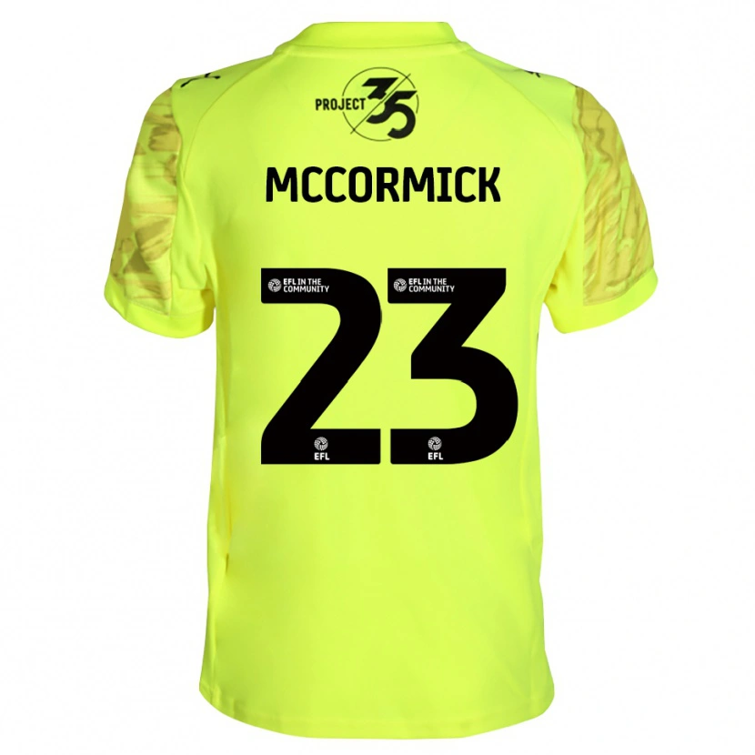 Danxen Hombre Camiseta Leo McCormick #23 Negro Verde Fluorescente Portero Equipación 2025/26 La Camisa México
