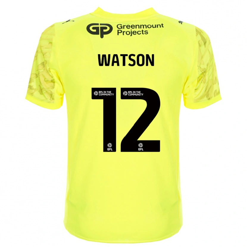 Danxen Hombre Camiseta Tom Watson #12 Negro Verde Fluorescente Portero Equipación 2025/26 La Camisa México