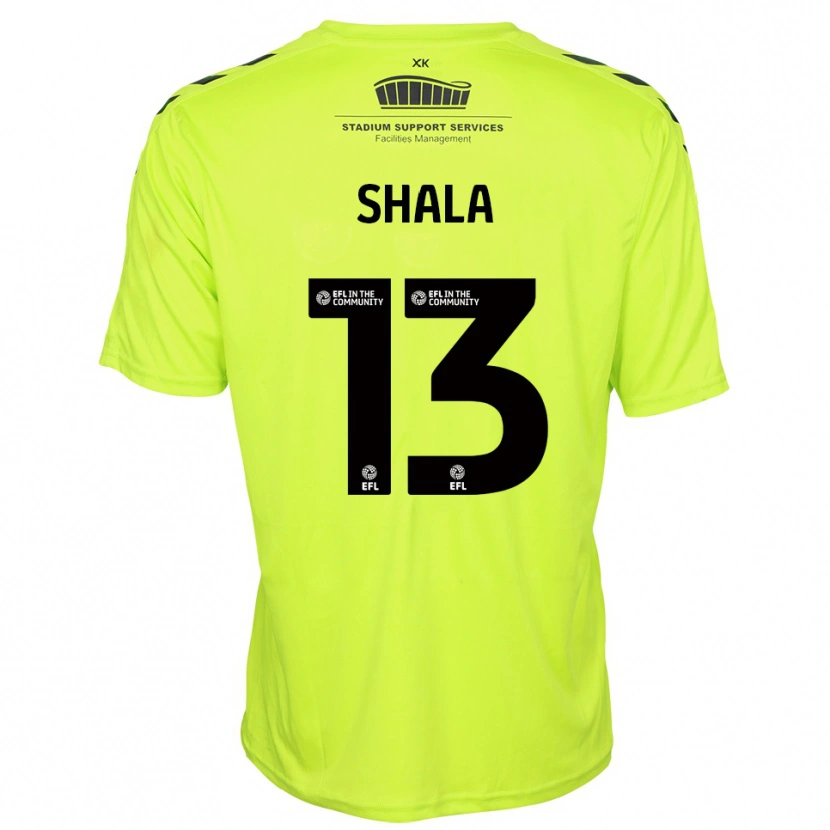 Danxen Hombre Camiseta Laurence Shala #13 Verde Fluorescente Portero Equipación 2025/26 La Camisa México