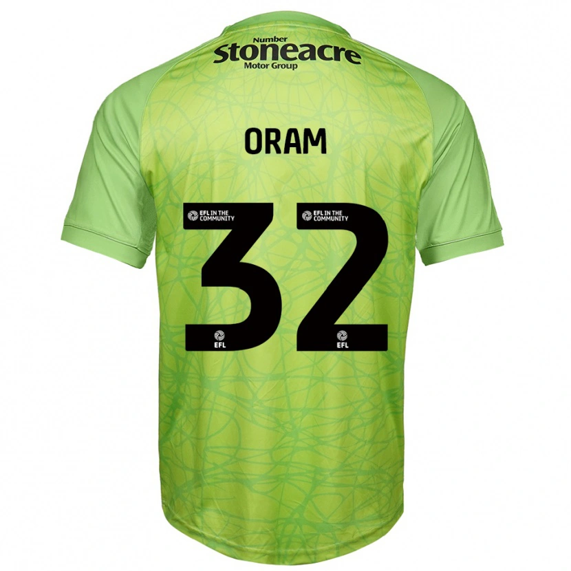 Danxen Hombre Camiseta Jake Oram #32 Verde Claro Portero Equipación 2025/26 La Camisa México
