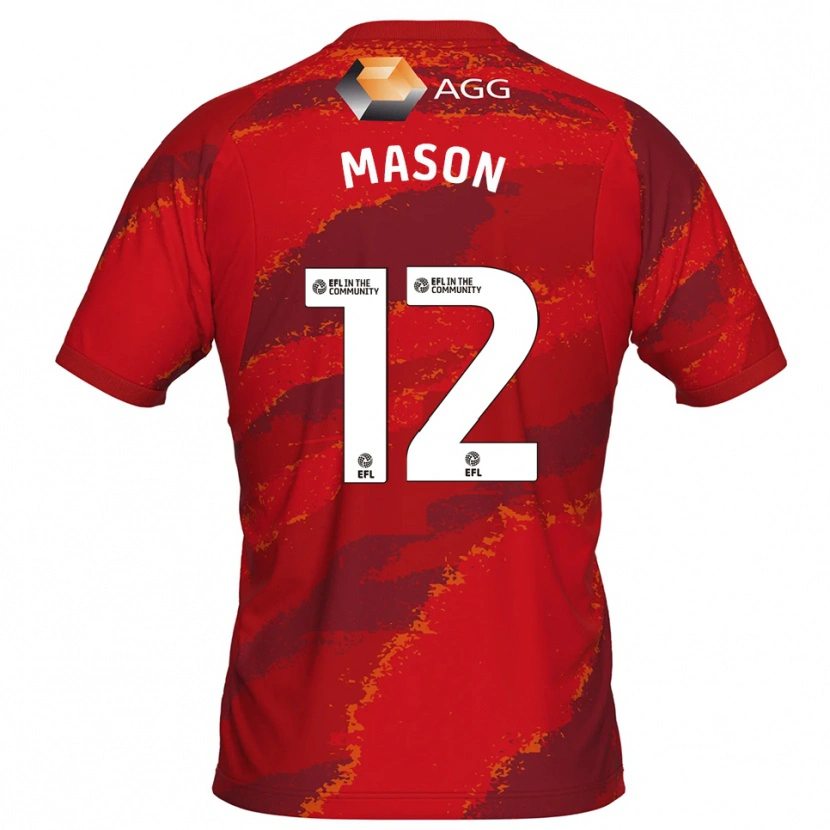 Danxen Hombre Camiseta Owen Mason #12 Blanco Rojo Portero Equipación 2025/26 La Camisa México