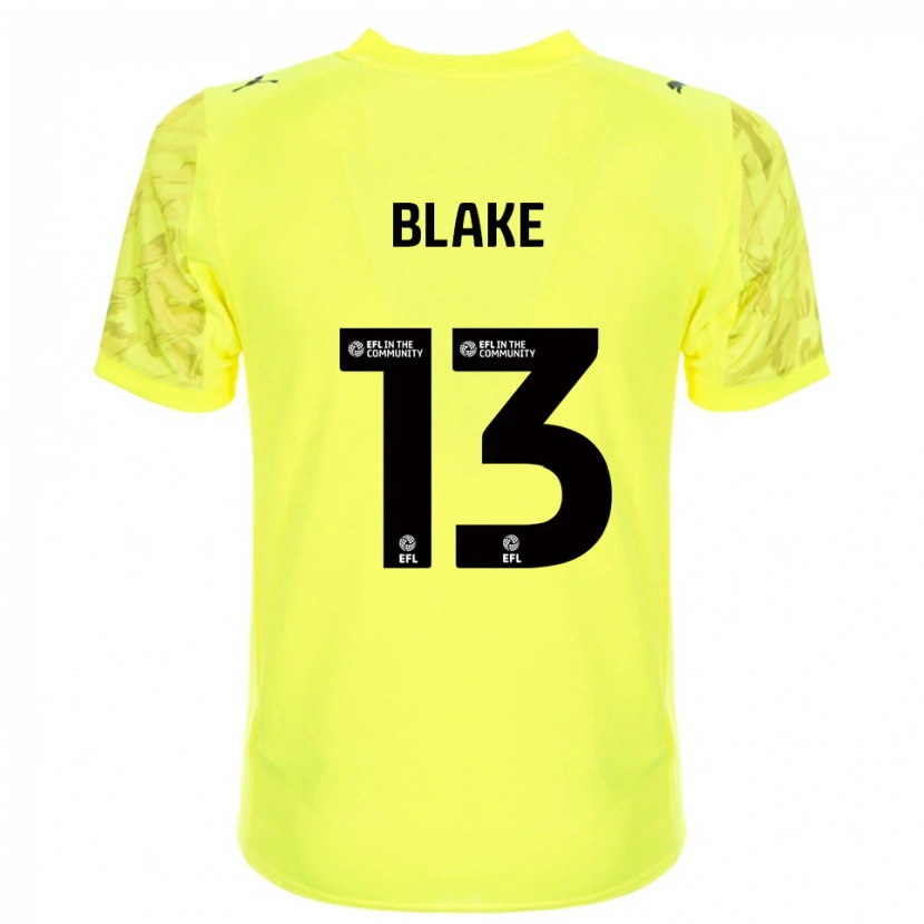 Danxen Hombre Camiseta Billy Blake #13 Negro Amarillo Portero Equipación 2025/26 La Camisa México