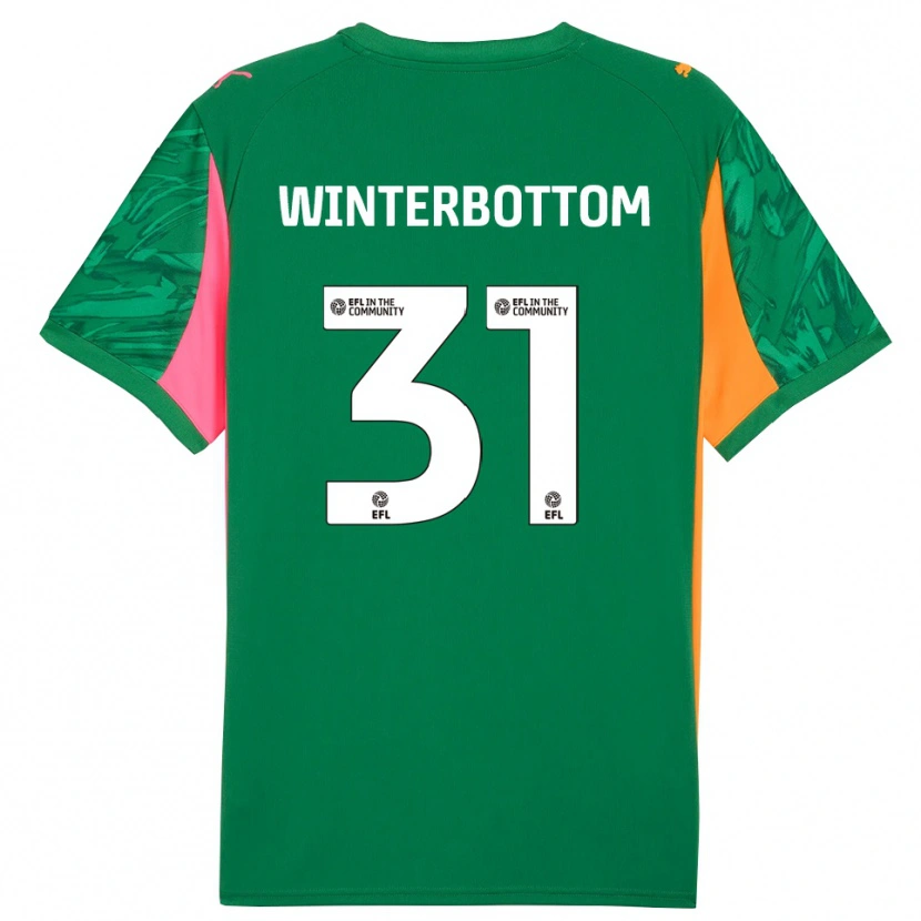Danxen Hombre Camiseta Ben Winterbottom #31 Verde Rosa Portero Equipación 2025/26 La Camisa México