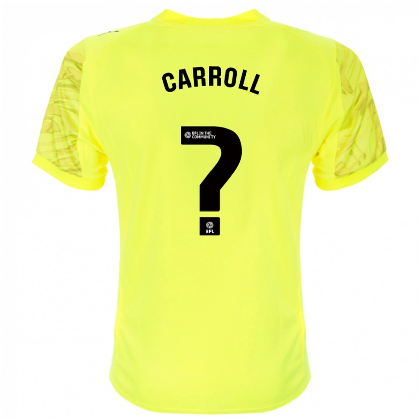 Danxen Hombre Camiseta Rhianne Carroll #0 Negro Amarillo Portero Equipación 2025/26 La Camisa México