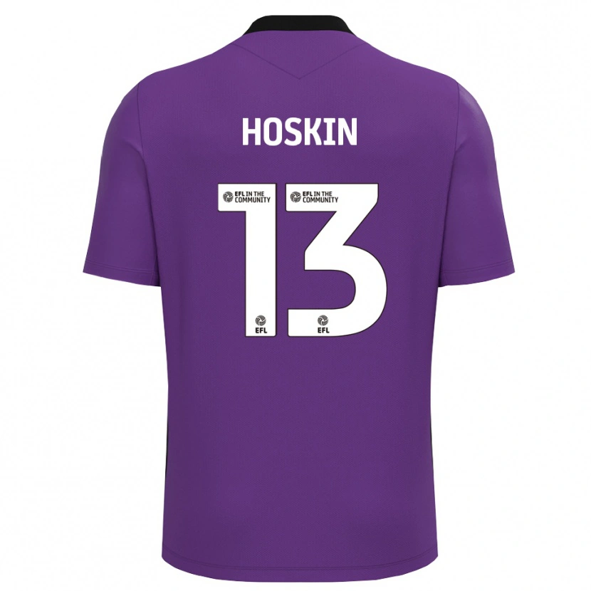 Danxen Hombre Camiseta Owen Hoskin #13 Blanco Morado Portero Equipación 2025/26 La Camisa México