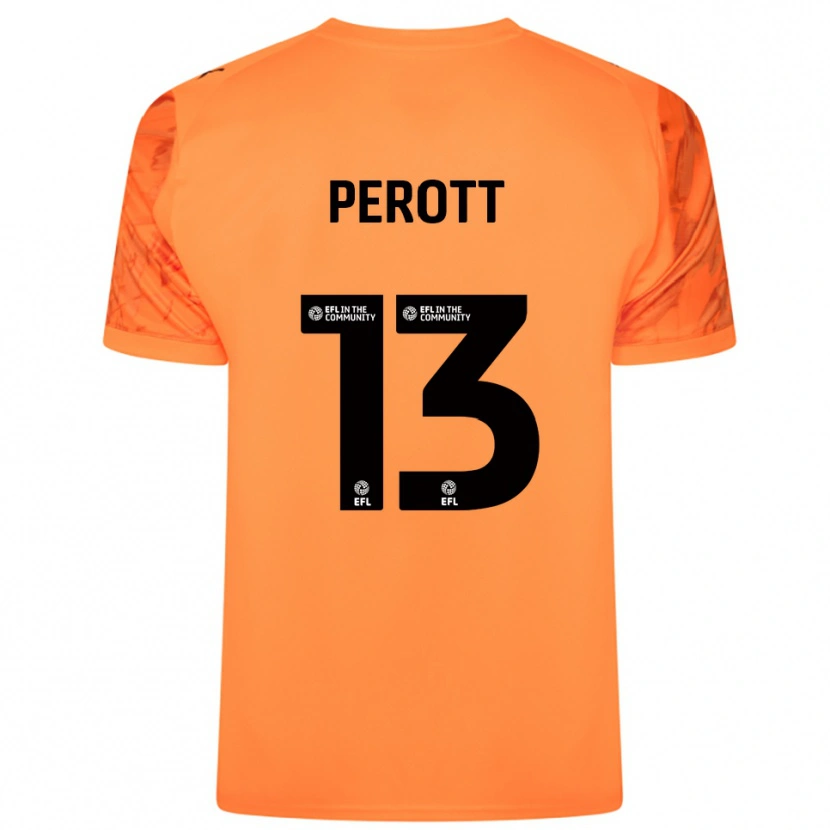 Danxen Hombre Camiseta Milai Perott #13 Negro Naranja Portero Equipación 2025/26 La Camisa México