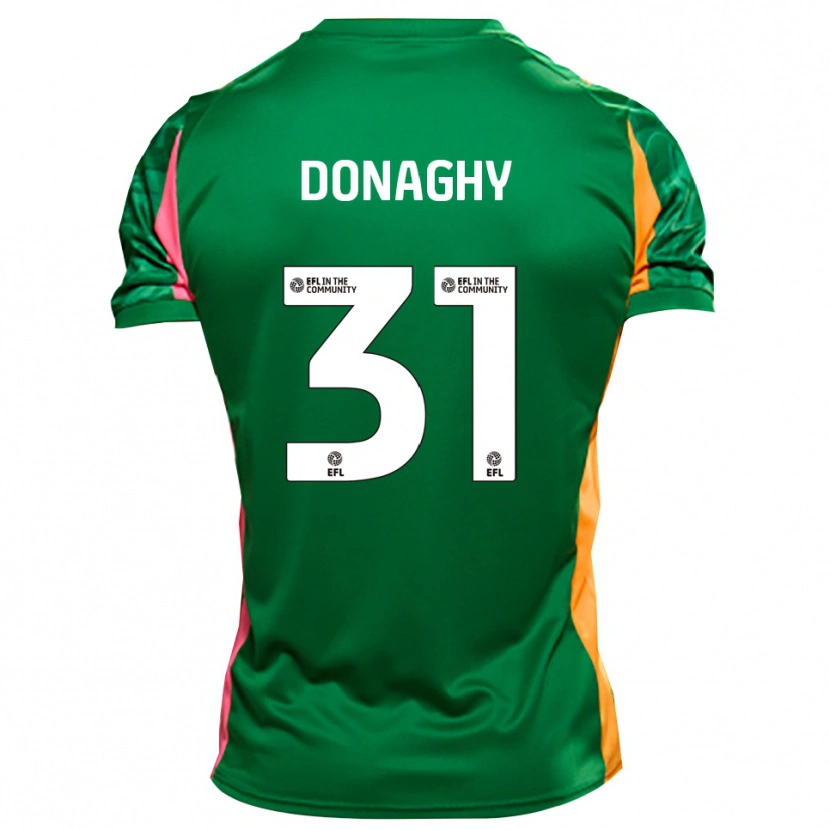 Danxen Hombre Camiseta Tom Donaghy #31 Naranja Verde Portero Equipación 2025/26 La Camisa México