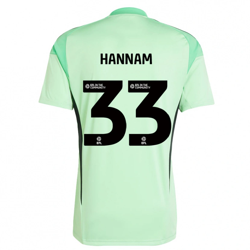 Danxen Hombre Camiseta Shawna Hannam #33 Negro Verde Claro Portero Equipación 2025/26 La Camisa México