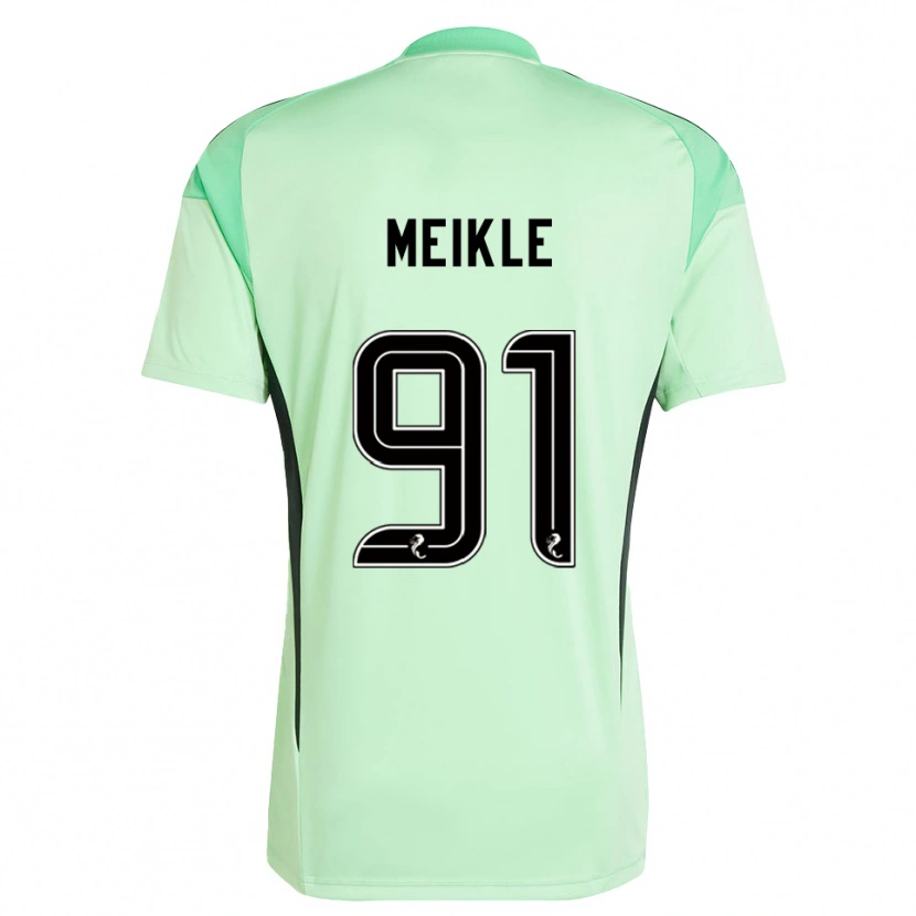 Danxen Hombre Camiseta Jamie Meikle #91 Negro Verde Claro Portero Equipación 2025/26 La Camisa México