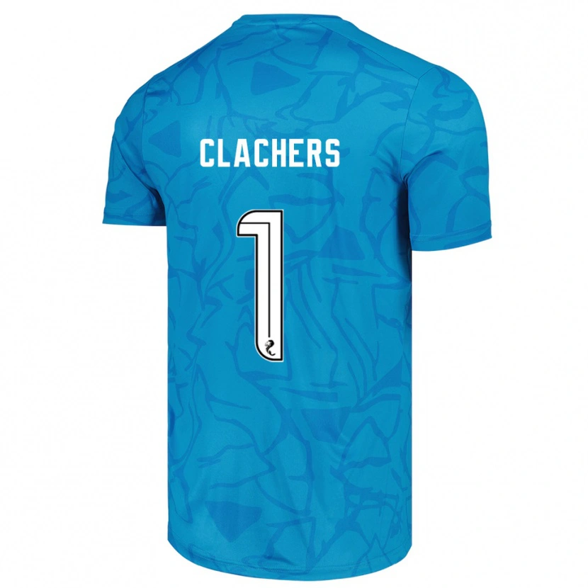 Danxen Hombre Camiseta Erin Clachers #1 Blanco Azul Portero Equipación 2025/26 La Camisa México