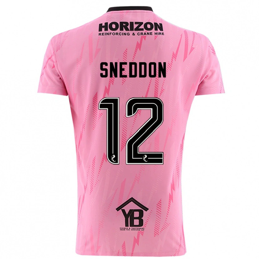 Danxen Hombre Camiseta Jamie Sneddon #12 Negro Rosa Portero Equipación 2025/26 La Camisa México
