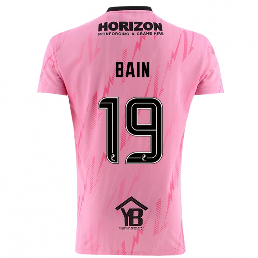 Danxen Hombre Camiseta Scott Bain #19 Negro Rosa Portero Equipación 2025/26 La Camisa México