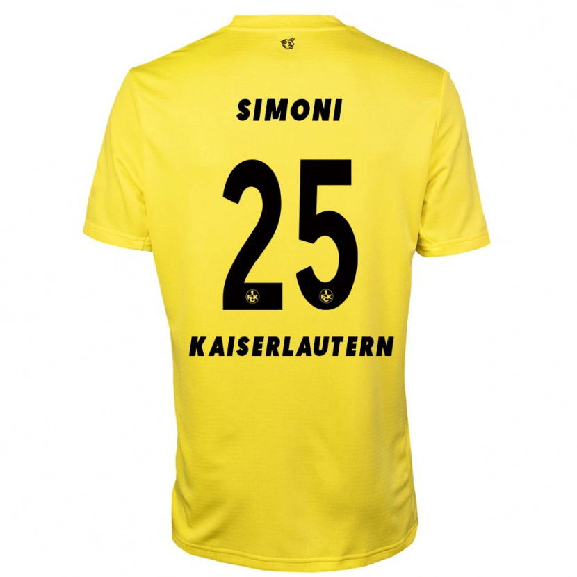 Danxen Hombre Camiseta Simon Simoni #25 Negro Amarillo Portero Equipación 2025/26 La Camisa México