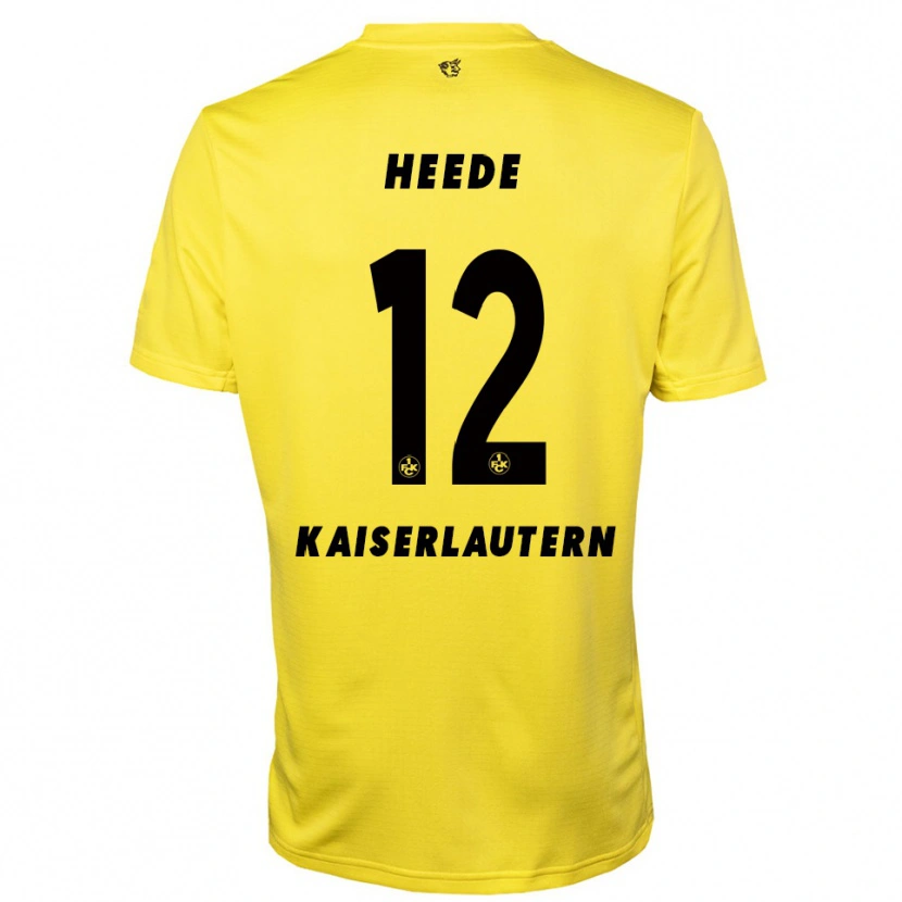 Danxen Hombre Camiseta Jannis Heede #12 Negro Amarillo Portero Equipación 2025/26 La Camisa México