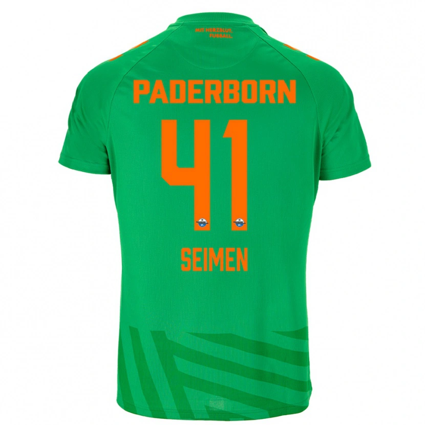 Danxen Hombre Camiseta Dennis Seimen #41 Naranja Verde Portero Equipación 2025/26 La Camisa México