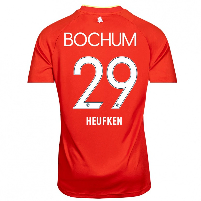 Danxen Hombre Camiseta Jeremias Heufken #29 Blanco Rojo Portero Equipación 2025/26 La Camisa México