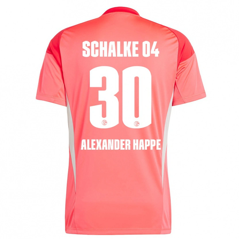 Danxen Hombre Camiseta Luca Alexander Happe #30 Rojo Coral Portero Equipación 2025/26 La Camisa México