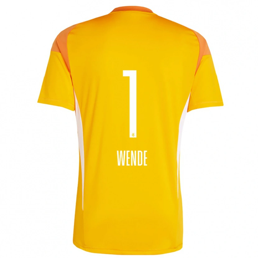 Danxen Hombre Camiseta Johanna Wende #1 Naranja Amarillo Portero Equipación 2025/26 La Camisa México