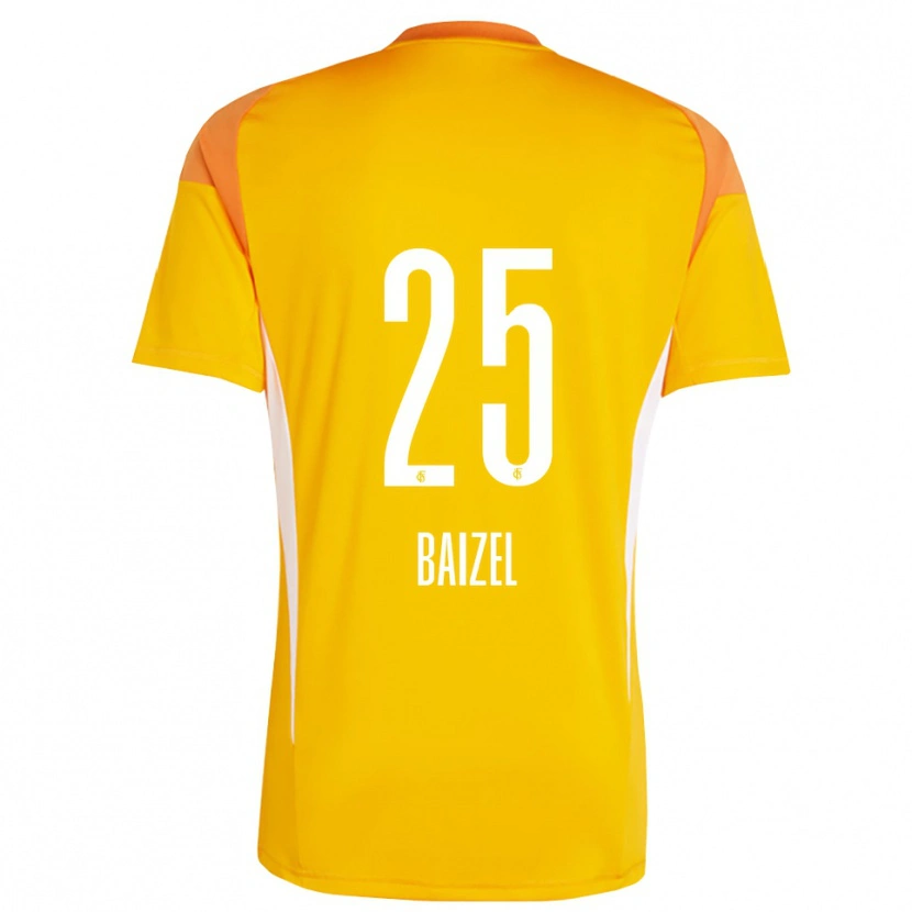 Danxen Hombre Camiseta David Baizel #25 Naranja Amarillo Portero Equipación 2025/26 La Camisa México