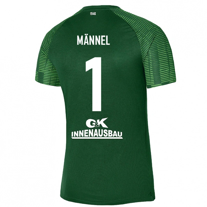 Danxen Hombre Camiseta Martin Männel #1 Negro Verde Oscuro Portero Equipación 2025/26 La Camisa México