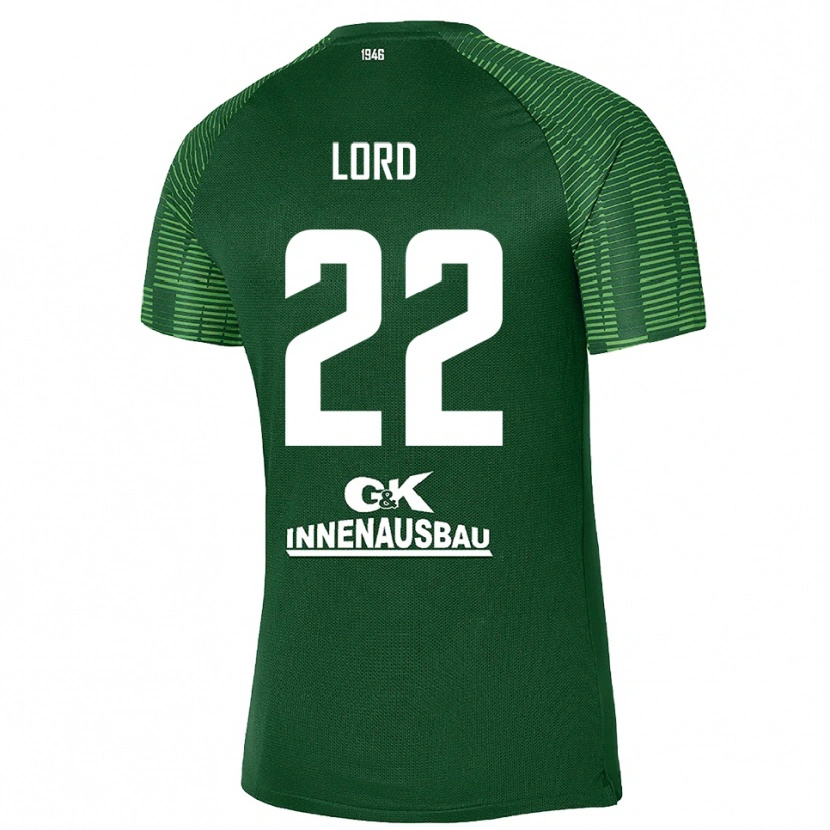 Danxen Hombre Camiseta Louis Lord #22 Negro Verde Oscuro Portero Equipación 2025/26 La Camisa México